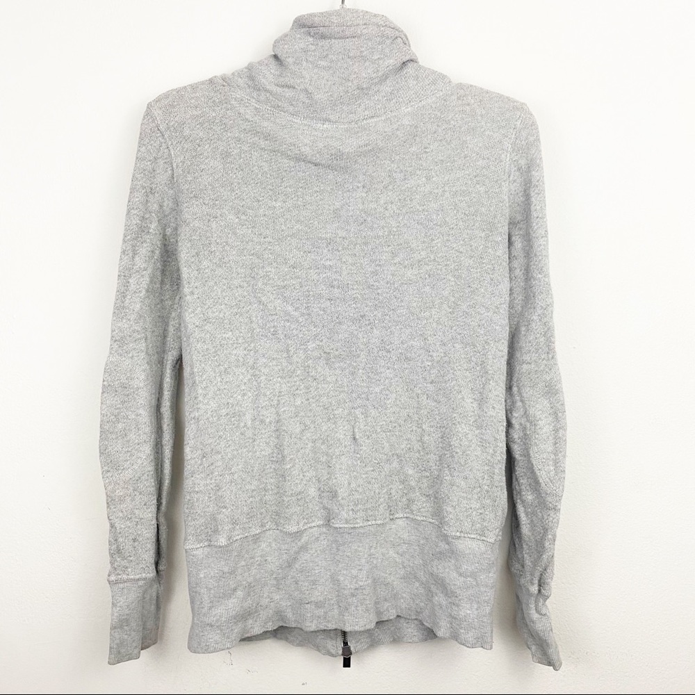 Theory Zip Up Sweater Gray Size P - Picture 3 of 4